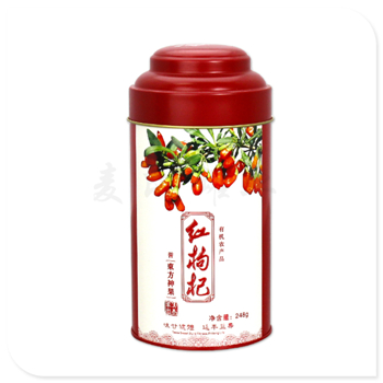 寧夏枸杞鐵盒|245g枸杞包裝罐|圓形枸杞鐵罐子
